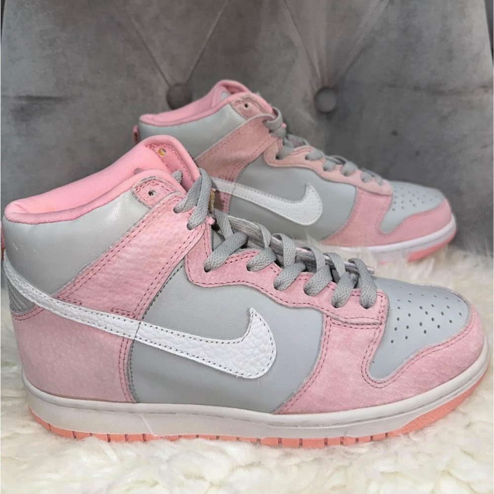 Women Nike Dunk High 2004 Real Pink Gray